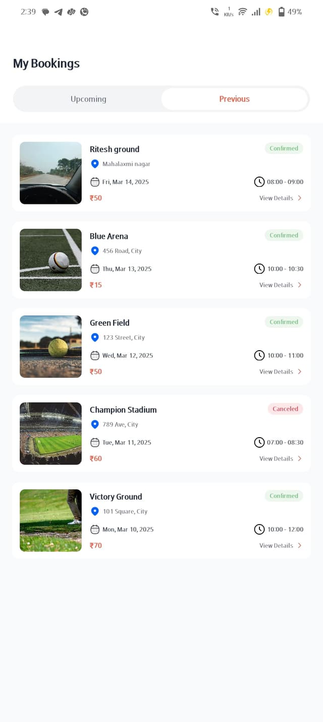 Track History mobile screenshot